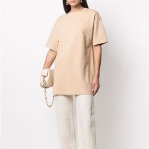 12 STOREEZ Extended oversized T-shirt Sand Beige